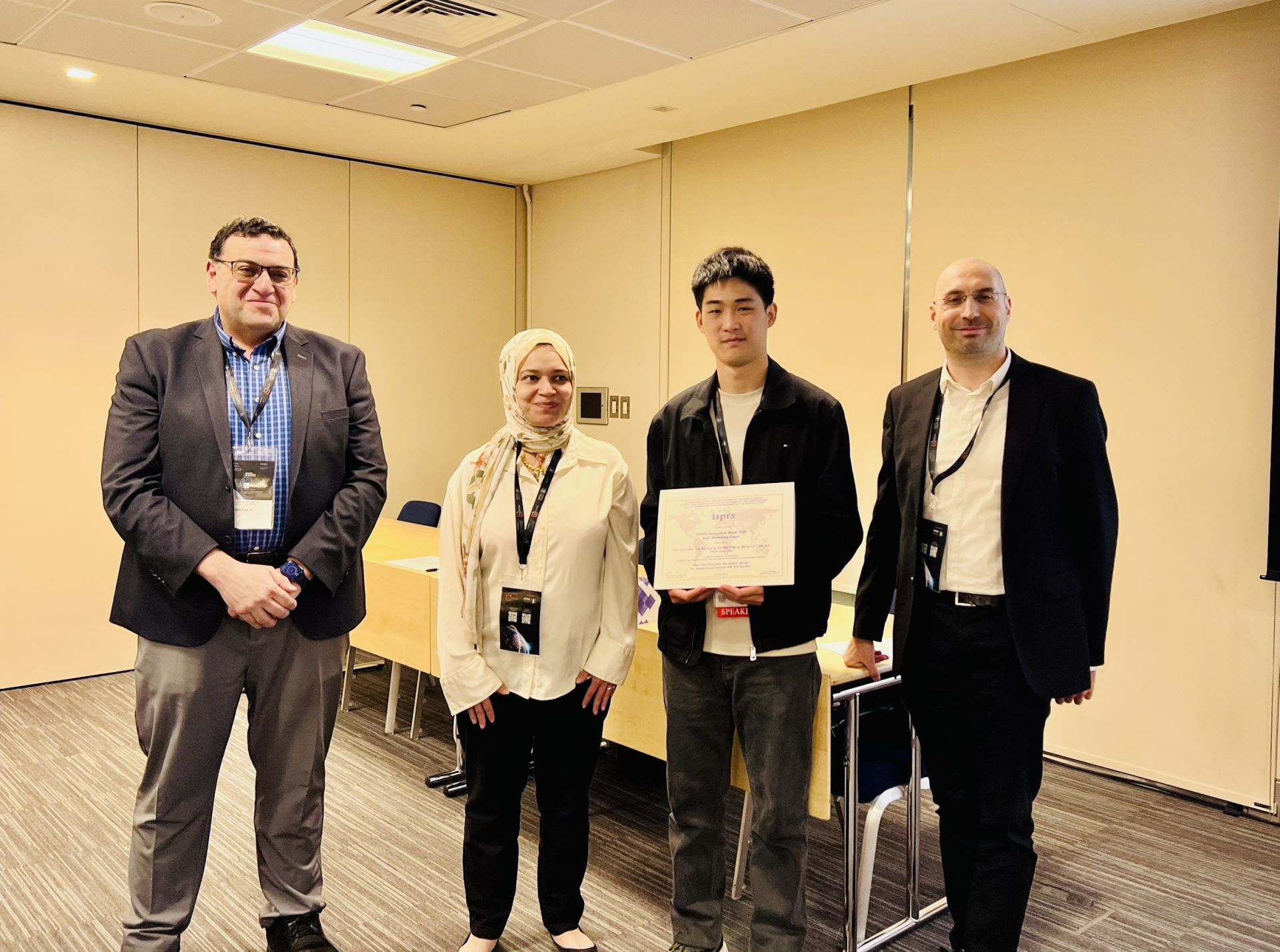 碩士生許晋嘉、張翊峯碩士榮獲2025 ISPRS Geospatial Week最佳論文獎